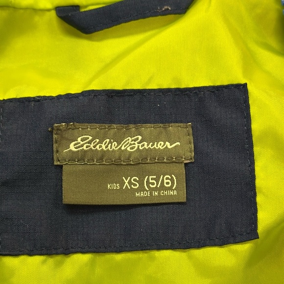 Eddie Bauer Blue Zippered Spring Lightweight Hooded Windbreaker Jacket XS (5/6) - Picture 4 of 8